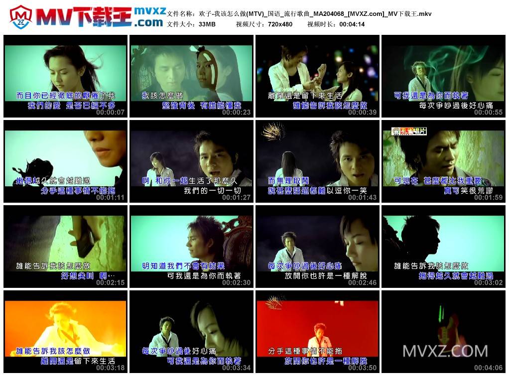 欢子-我该怎么做(MTV)_国语_流行歌曲_MA204068